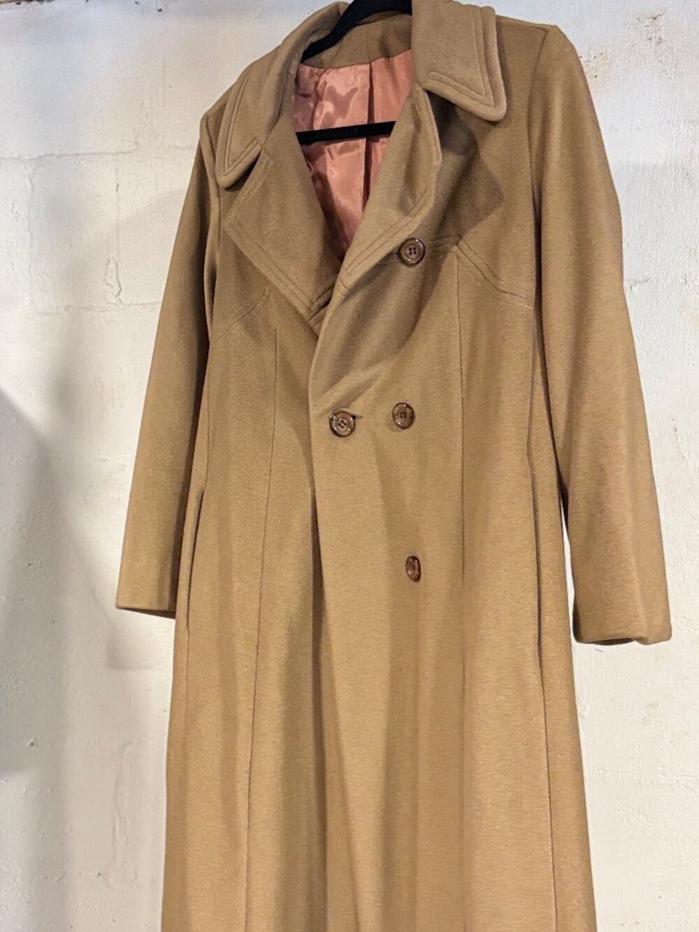 VTG Vila Vilana Taupe Trench Coat "Cashmere Soft Feel" - Medium
